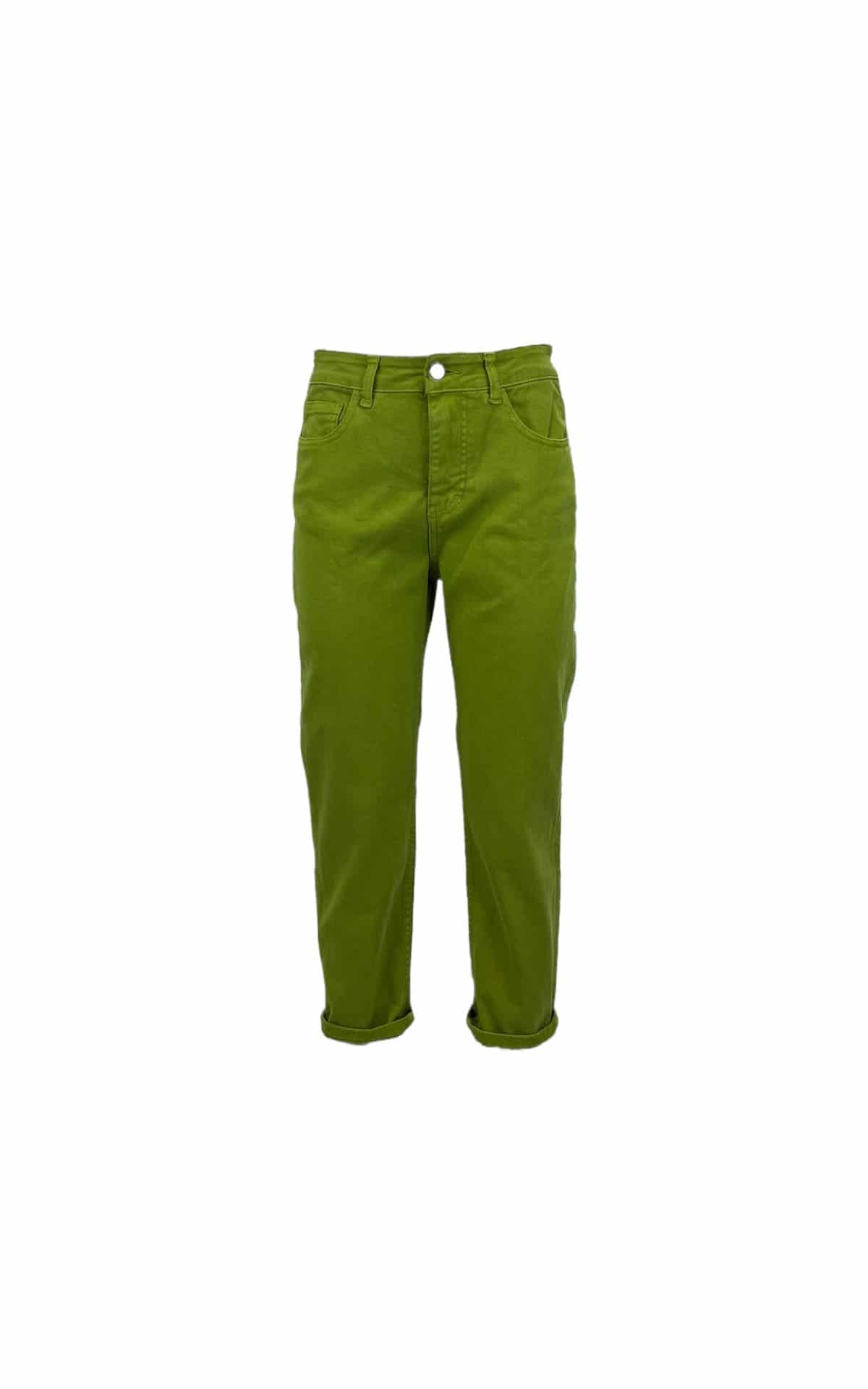 pantalone verde cotone drill Off-On