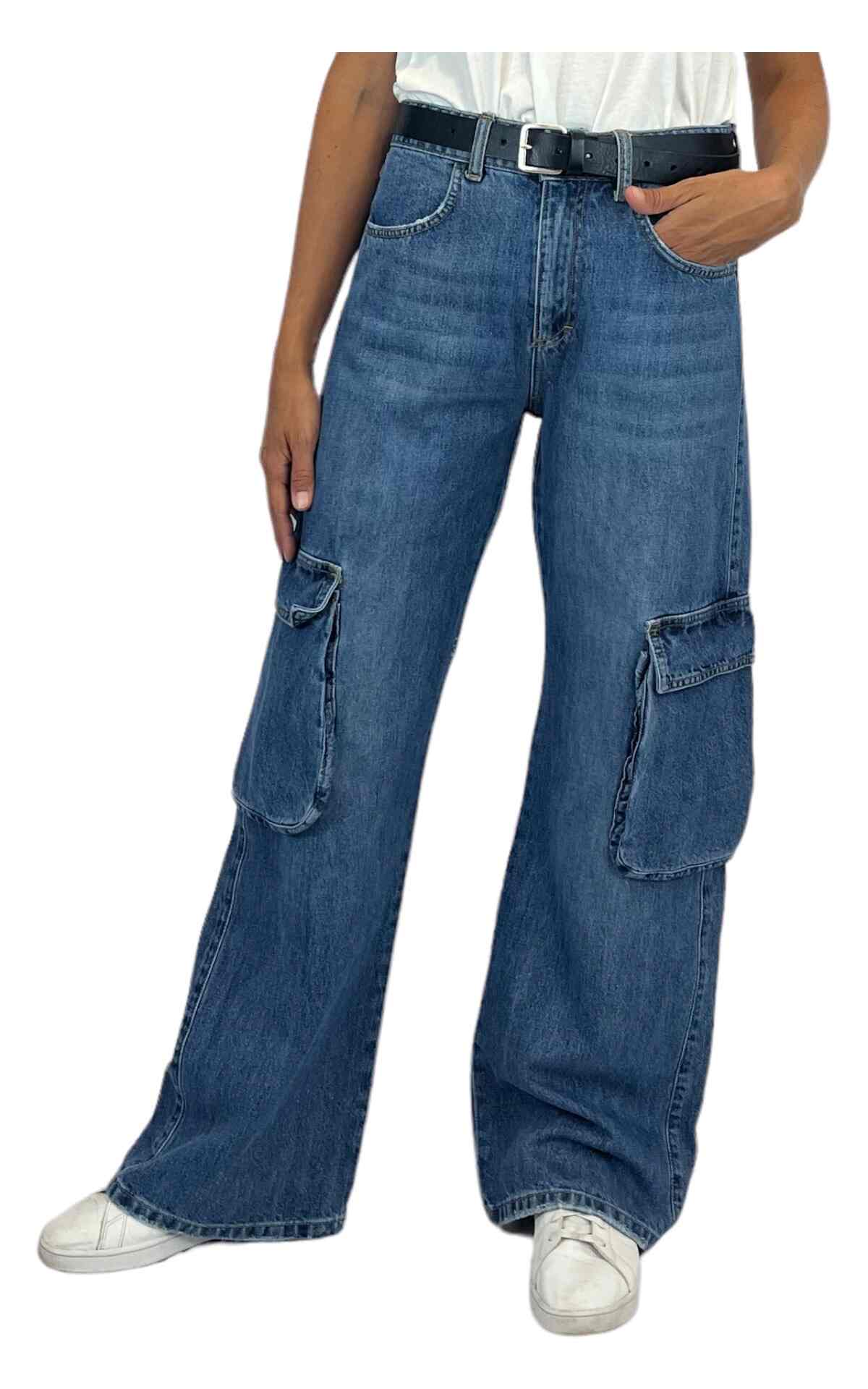 Initial - Jeans CARGO - denim