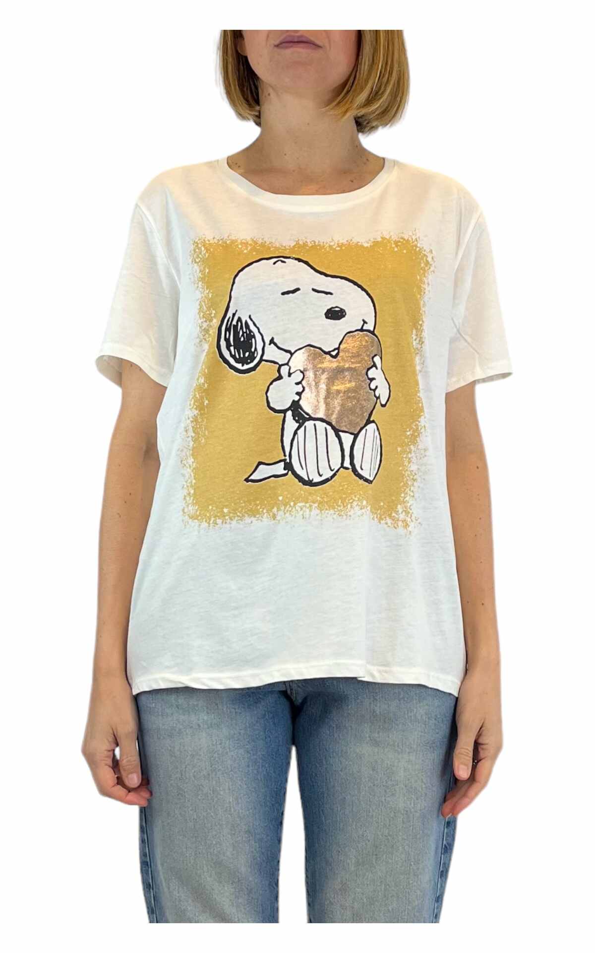 Off-on - T-shirt stampa snoopy - beige